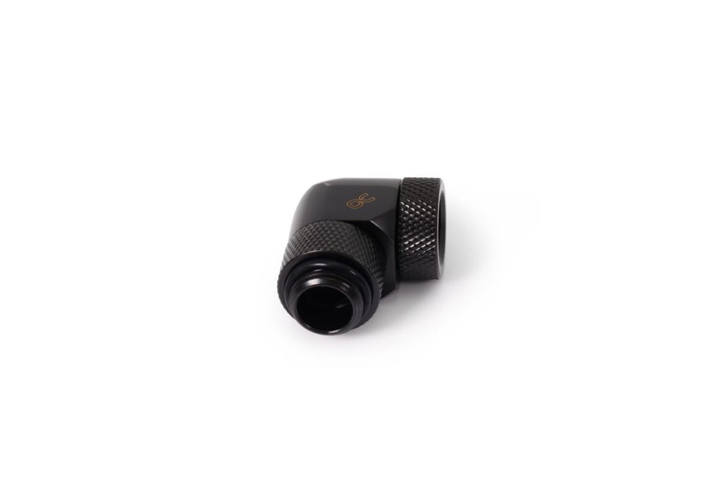 Alphacool Icicle angled adapter 90 rotatable G1/4 AG to G1/4 IG - 4pcs Set Deep Black : image 3