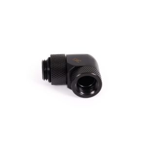 Alphacool Icicle angled adapter 90 rotatable G1/4 AG to G1/4 IG - 4pcs Set Deep Black : image 4