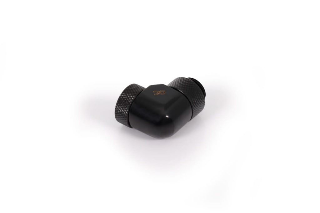 Alphacool Icicle angled adapter 90 rotatable G1/4 AG to G1/4 IG - 4pcs Set Deep Black : image 5