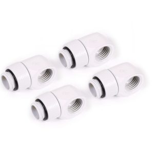 Alphacool Eiszapfen L-connector rotatable G1/4 AG to G1/4 IG - 4pcs Set White
