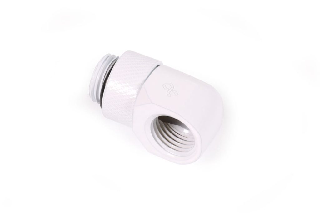 Alphacool Eiszapfen L-connector rotatable G1/4 AG to G1/4 IG - 4pcs Set White