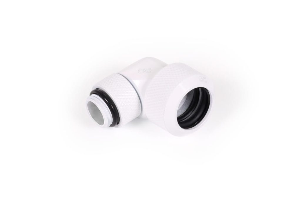 Alphacool Eiszapfen 13mm HardTube screw-on nozzle 90 degree rotatable G1/4 - White