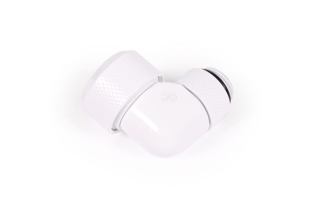 Alphacool Eiszapfen 13mm HardTube screw-on nozzle 90 degree rotatable G1/4 - White
