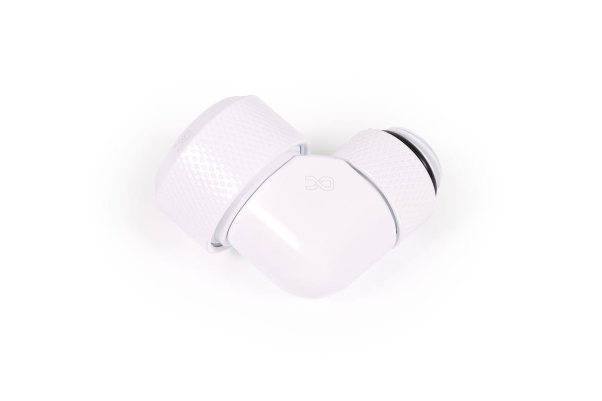 Alphacool Eiszapfen 13mm HardTube screw-on nozzle 90 degree rotatable G1/4 - White