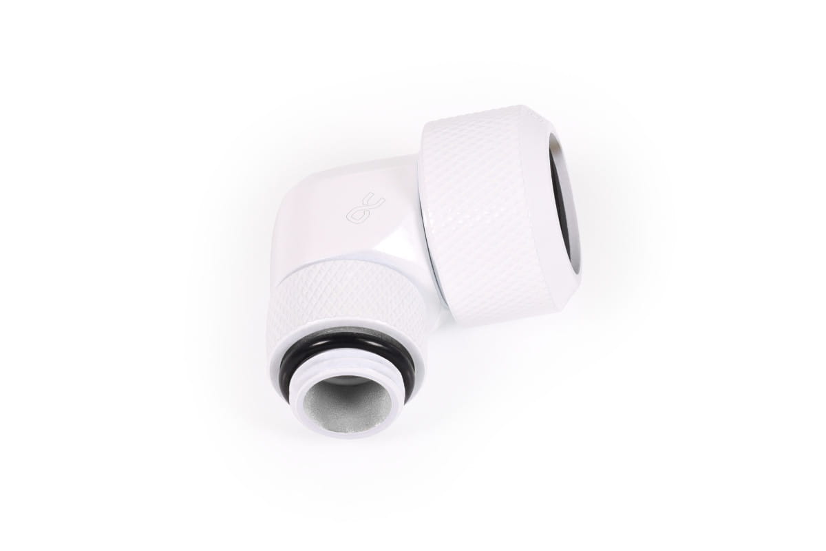 Alphacool Eiszapfen 13mm HardTube screw-on nozzle 90 degree rotatable G1/4 - White