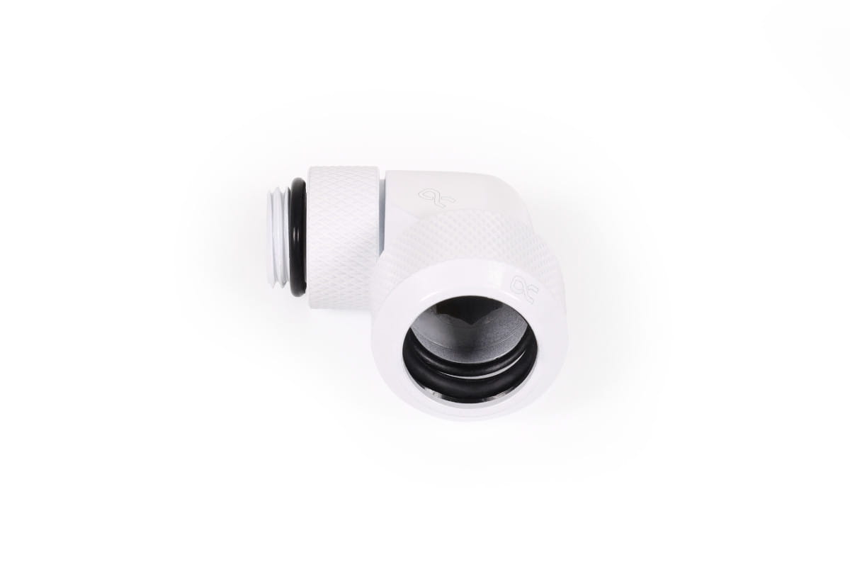 Alphacool Eiszapfen 13mm HardTube screw-on nozzle 90 degree rotatable G1/4 - White