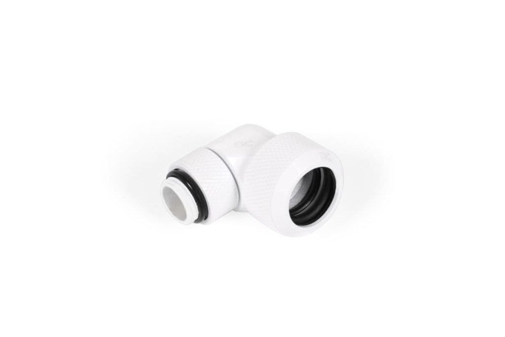 Alphacool Eiszapfen 16mm HardTube screw-on nozzle 90 rotatable G1/4 - White