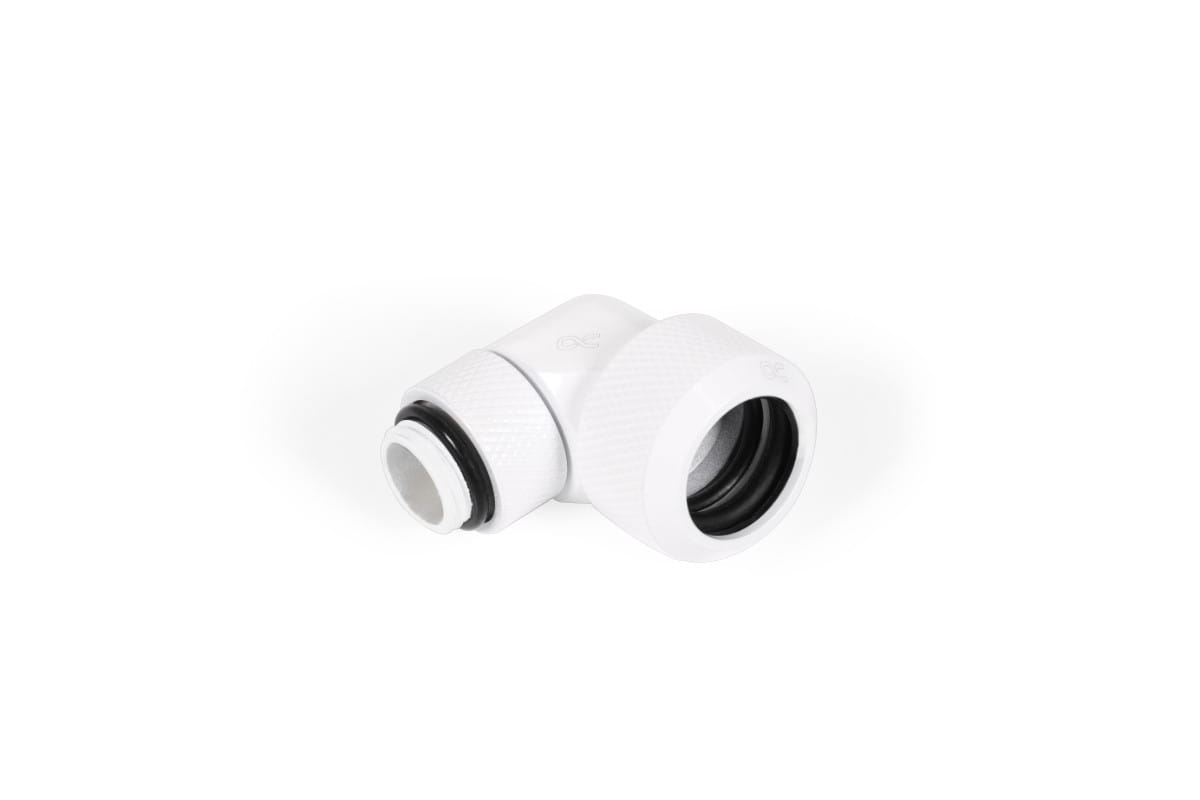 Alphacool Eiszapfen 16mm HardTube screw-on nozzle 90 rotatable G1/4 - White