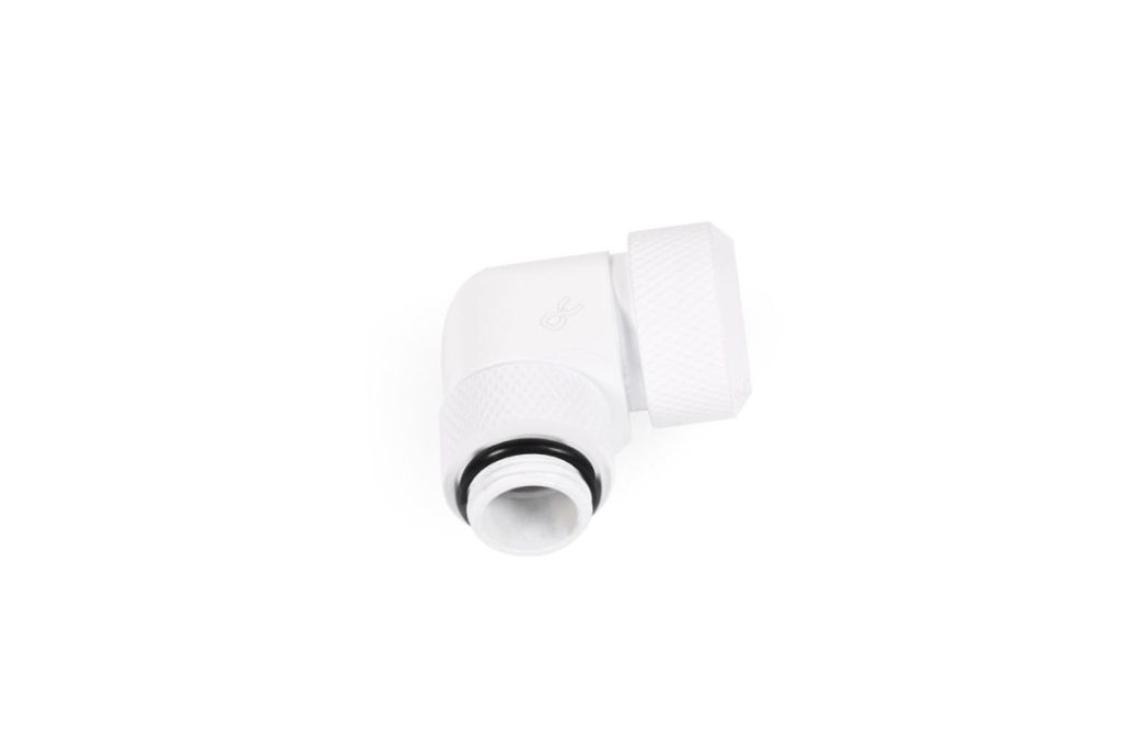 Alphacool Eiszapfen 16mm HardTube screw-on nozzle 90 rotatable G1/4 - White