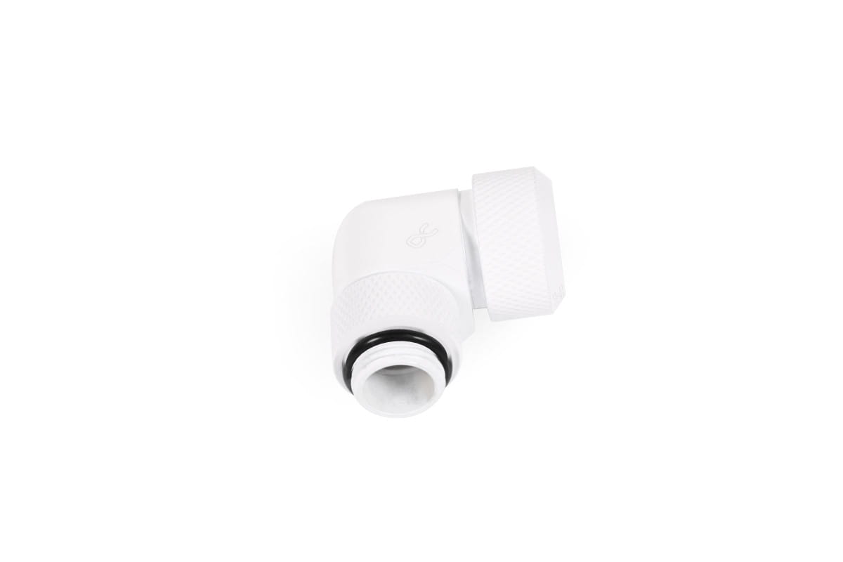 Alphacool Eiszapfen 16mm HardTube screw-on nozzle 90 rotatable G1/4 - White
