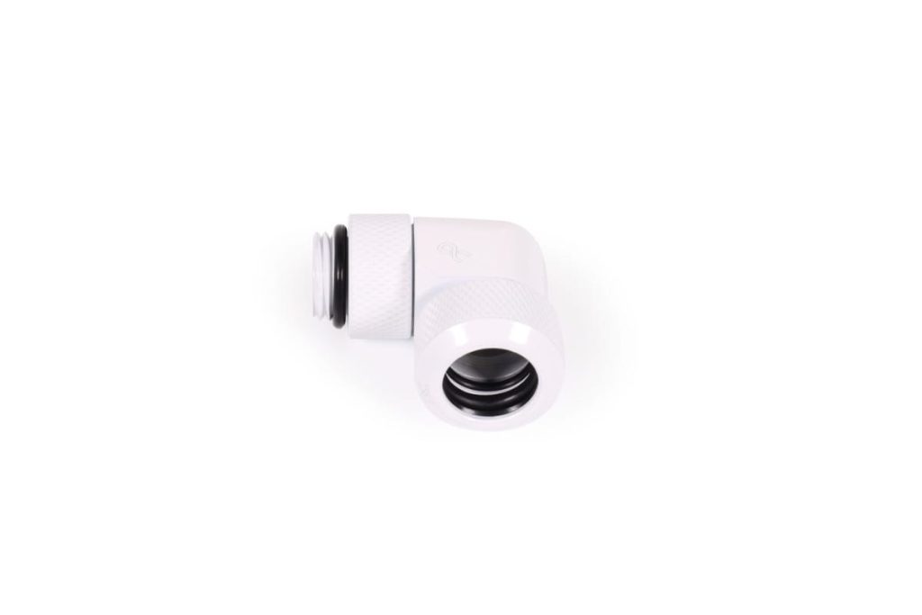 Alphacool Eiszapfen 16mm HardTube screw-on nozzle 90 rotatable G1/4 - White