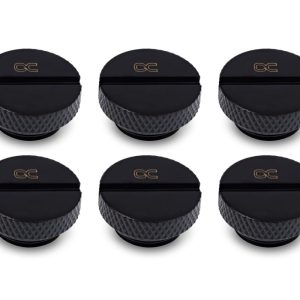Alphacool Eiszapfen screw plug G1/4 - 6pcs Set Deep Black