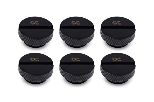 Alphacool Eiszapfen screw plug G1/4 – 6pcs Set Deep Black
