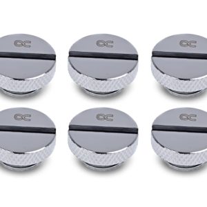 Alphacool Eiszapfen screw plug G1/4 - 6pcs Set chrome