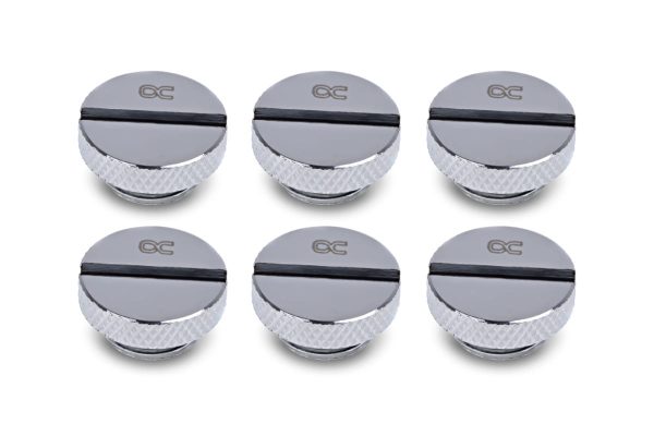 Alphacool Eiszapfen screw plug G1/4 – 6pcs Set chrome