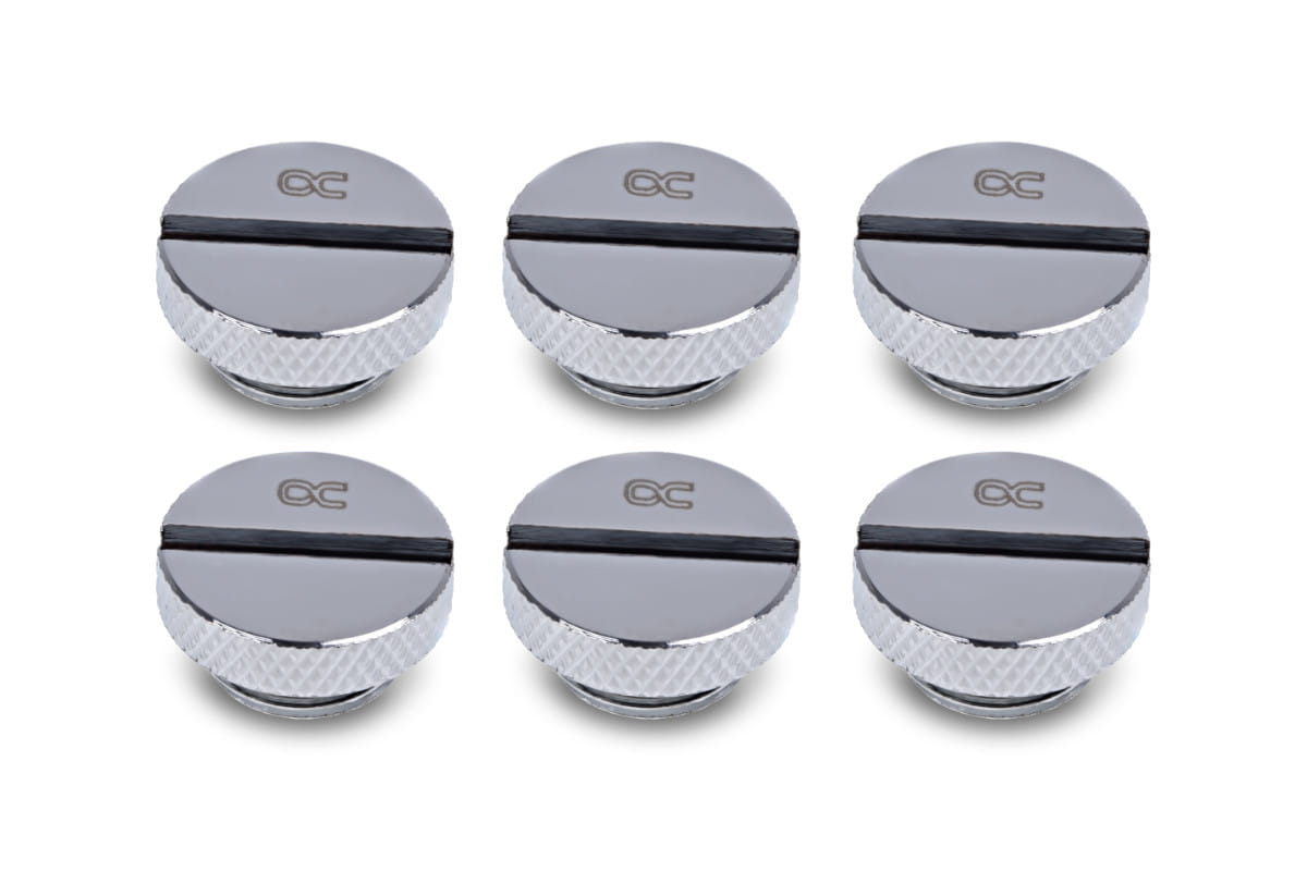 Alphacool Eiszapfen screw plug G1/4 - 6pcs Set chrome