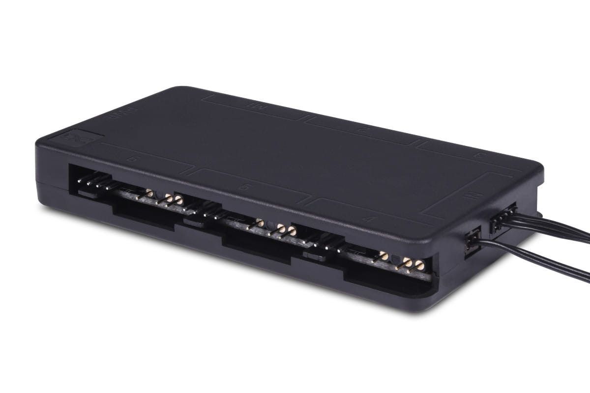 Alphacool Core 6x 4-pin PWM/DRGB splitter with SATA power connector