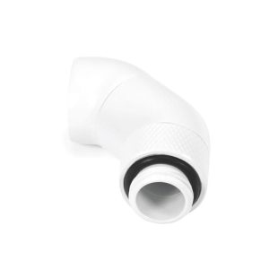 Alphacool Eiszapfen angled adaptor double-45 rotatable G1/4 outer thread to G1/4 inner thread - white