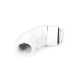 Alphacool Eiszapfen angled adaptor double-45 rotatable G1/4 outer thread to G1/4 inner thread - white