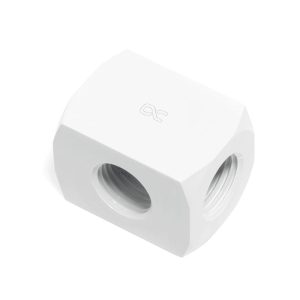 Alphacool HF connection terminal TEE T-piece round, G1/4 - white