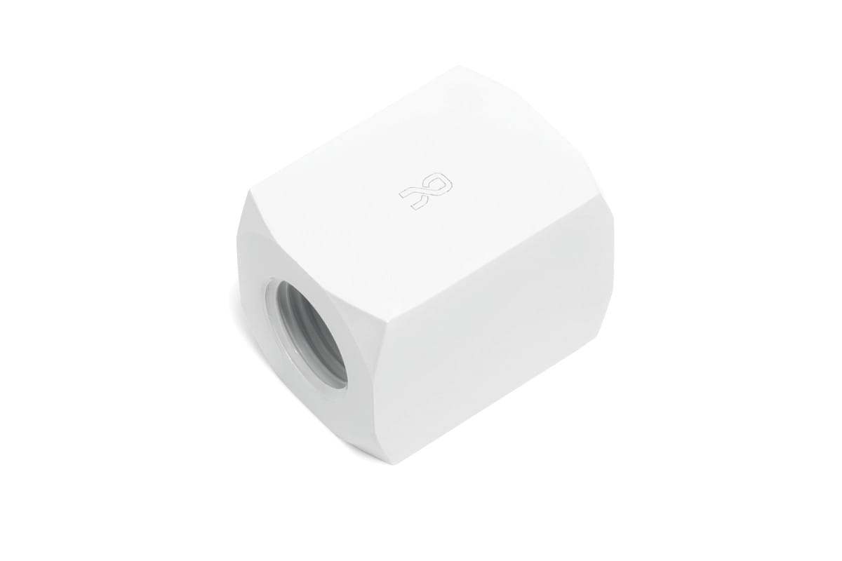 Alphacool HF connection terminal TEE T-piece round, G1/4 - white