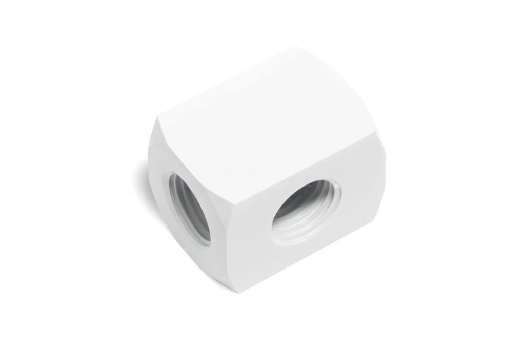 Alphacool HF connection terminal TEE T-piece round, G1/4 - white