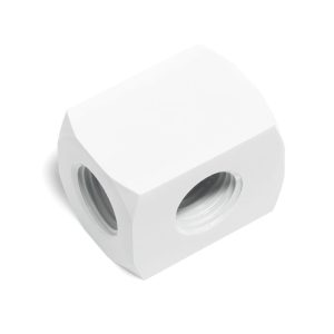 Alphacool HF connection terminal TEE T-piece round, G1/4 - white