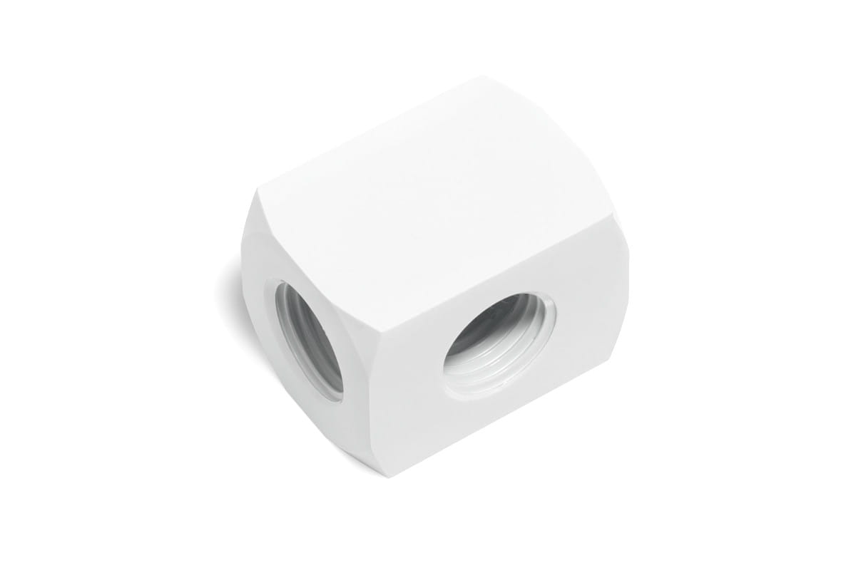 Alphacool HF connection terminal TEE T-piece round, G1/4 - white