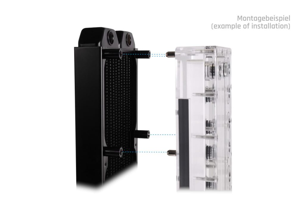 Alphacool Core Push Mounting 17mm M3/M4/UNC 6-32 Set 4x
