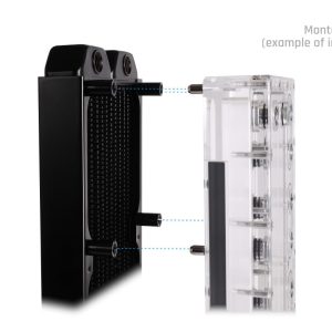 Alphacool Core Push Mounting 17mm M3/M4/UNC 6-32 Set 4x