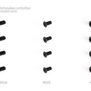 Alphacool Core Push Mounting 17mm M3/M4/UNC 6-32 Set 4x