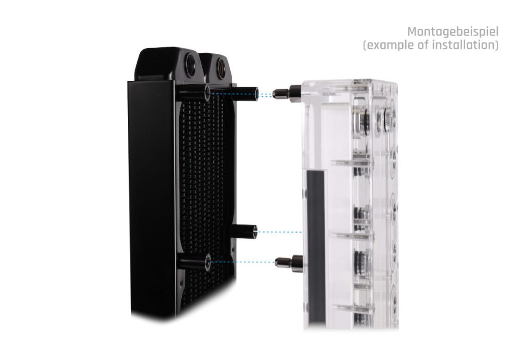 Alphacool Core Push Mounting 25mm M3/M4/UNC 6-32 Set 4x