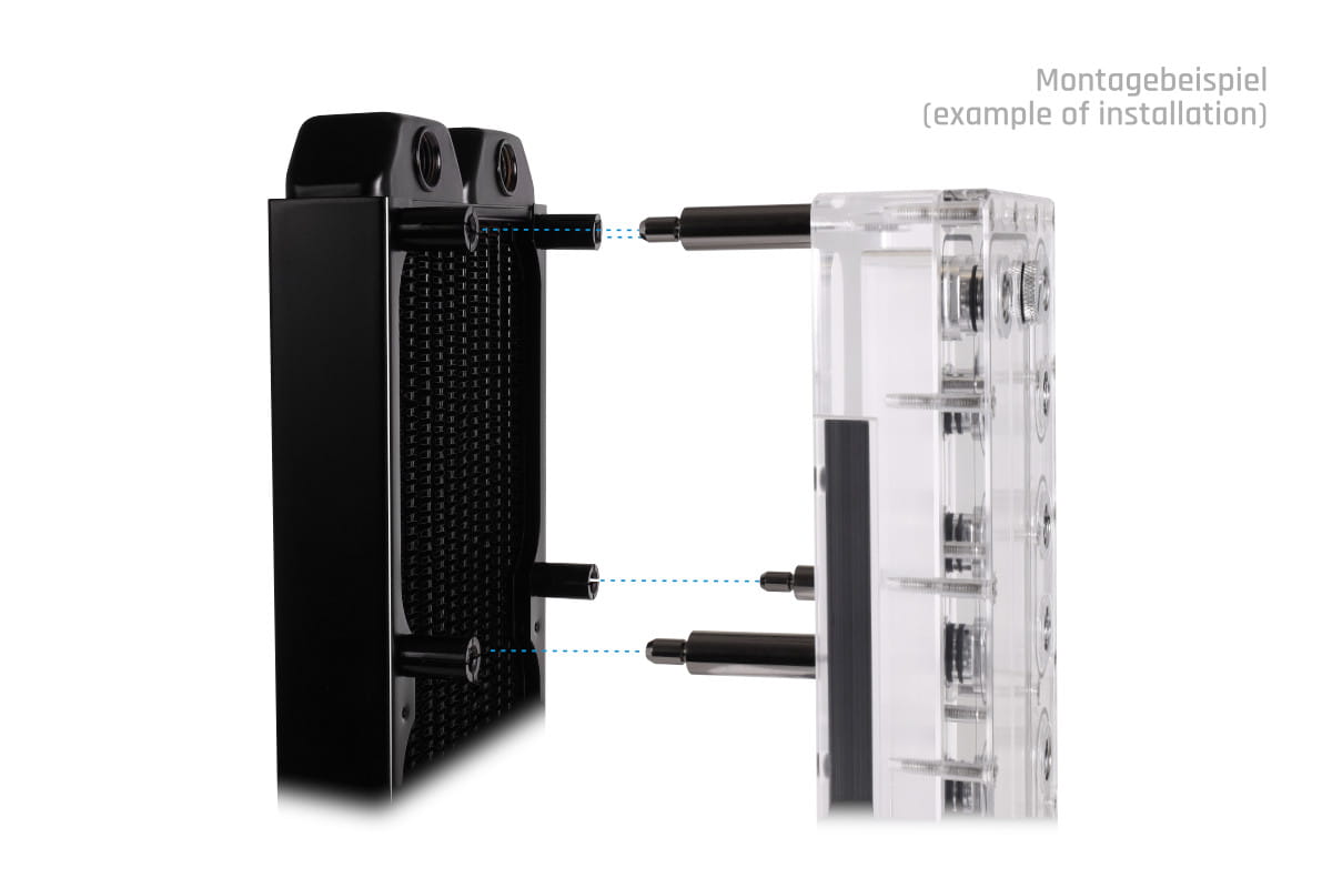 Alphacool Core Push Mounting 50mm M3/M4/UNC 6-32 Set 4x