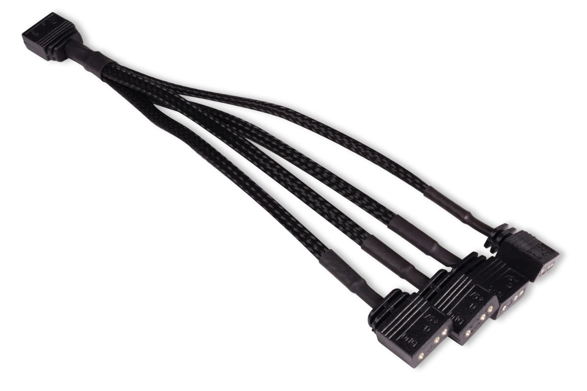 Alphacool y-splitter aRGB 3-pin to 4x 3-pin 15cm