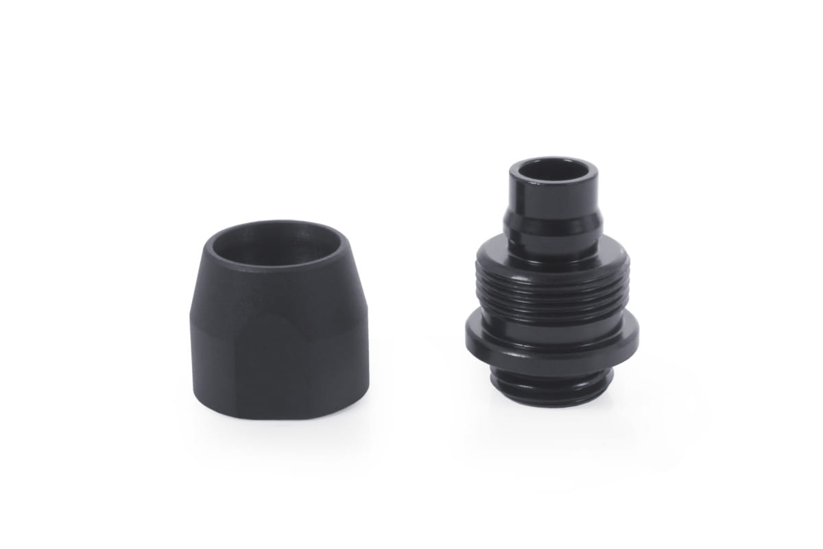 Alphacool HF compression Fitting TPV Metall - 12,7/7,6mm Straight - Black