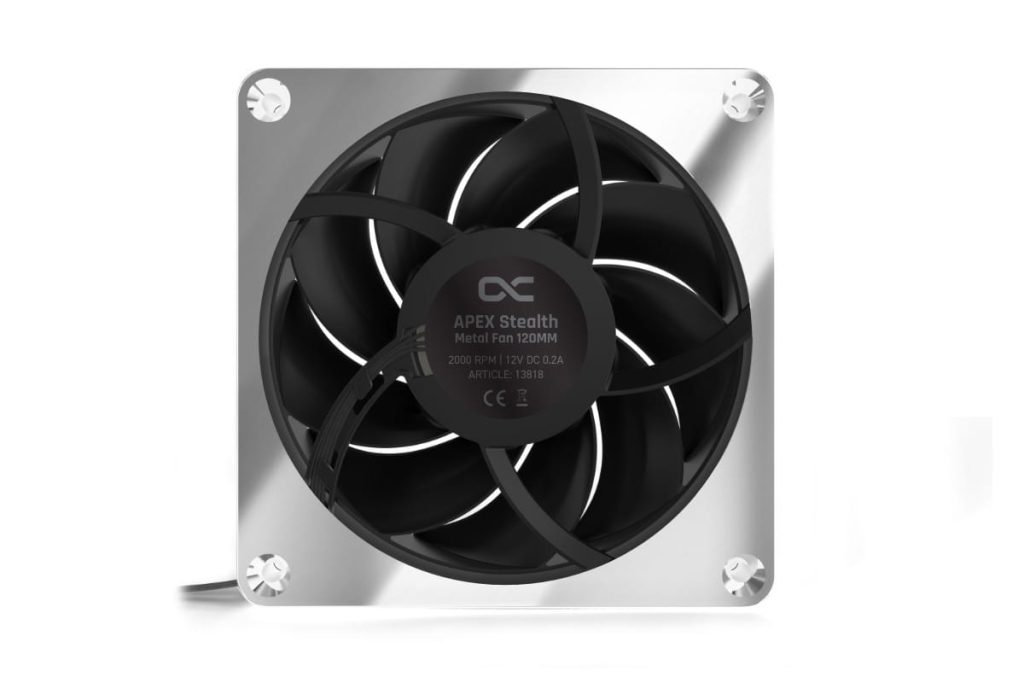 Alphacool Apex Stealth Metal fan 2000rpm chrome (120x120x25mm)