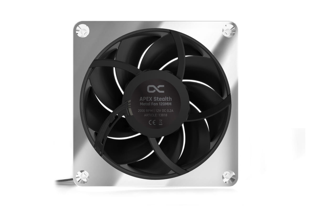 Alphacool Apex Stealth Metal fan 2000rpm chrome (120x120x25mm)