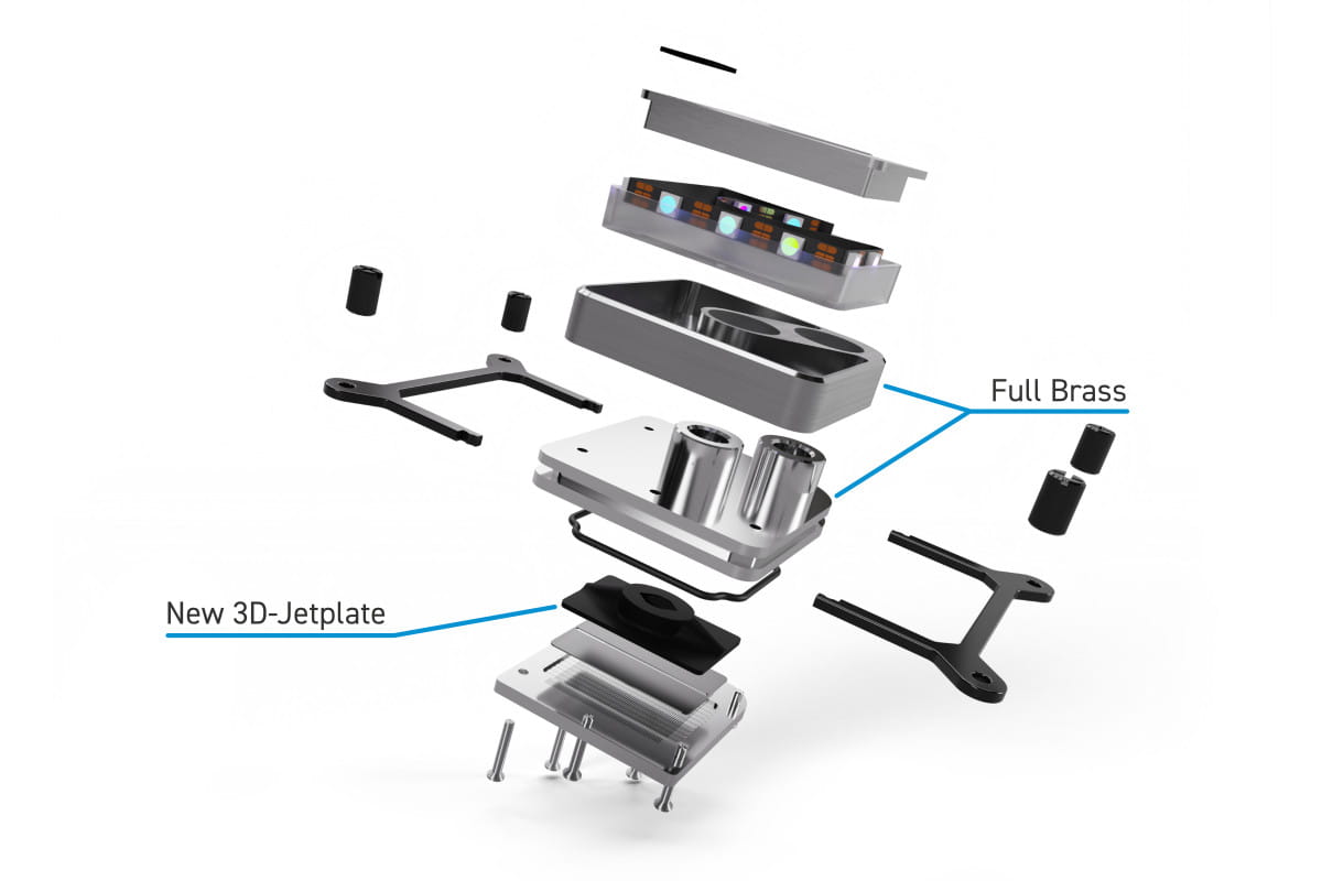 Alphacool Core 1 Aurora Carbon CPU Waterblock INTEL / AMD