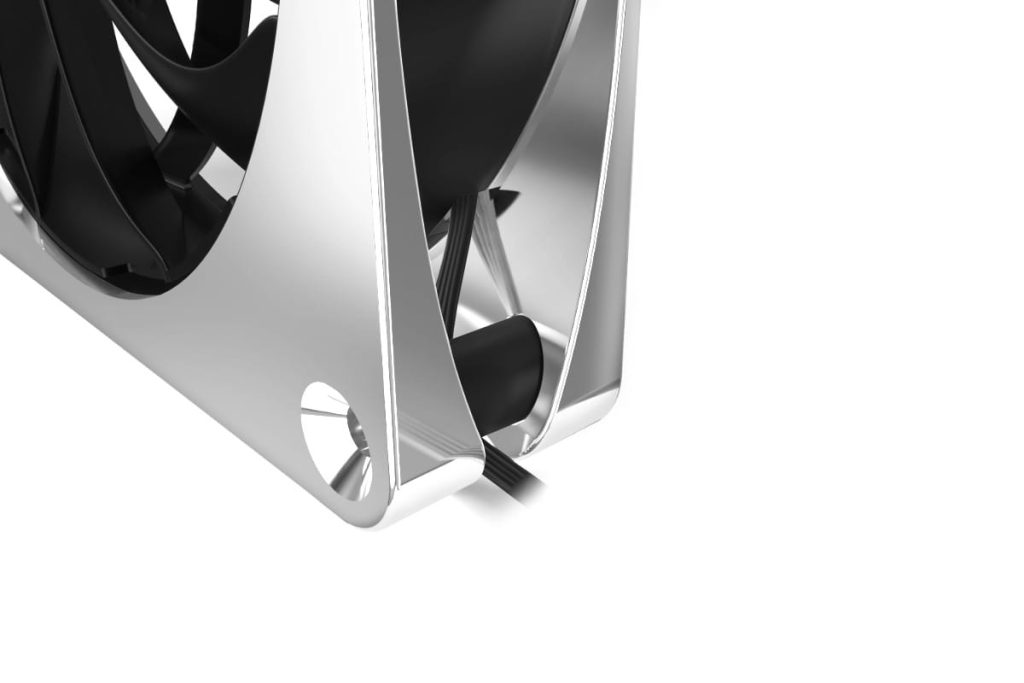 Alphacool Apex Stealth Metal Power fan 3000rpm chrome (120x120x25mm)