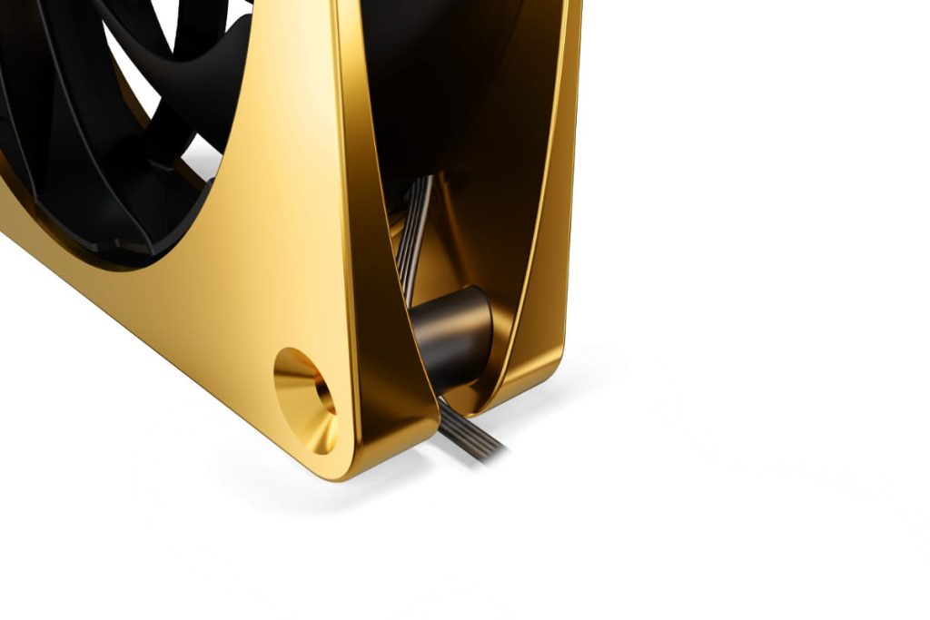 Alphacool Apex Stealth Metal Power fan 3000rpm gold (120x120x25mm)