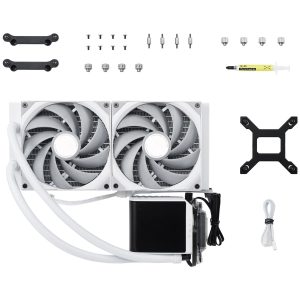 TRYX PANORAMA 280mm AIO Liquid Cooler, 3D-AMOLED Display - White