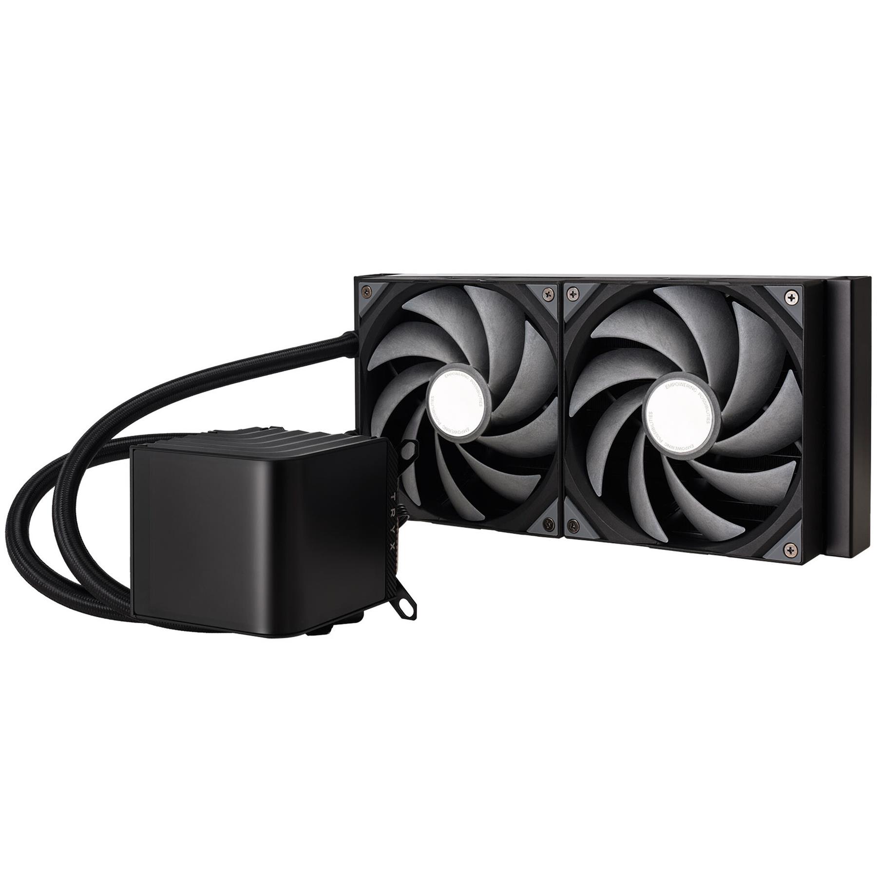 TRYX PANORAMA 280mm AIO Liquid Cooler, 3D-AMOLED Display - Black