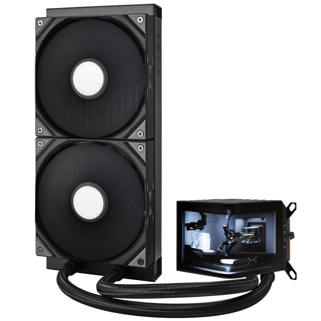 TRYX PANORAMA 280mm AIO Liquid Cooler, 3D-AMOLED Display - Black
