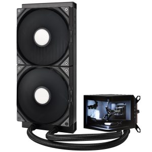 TRYX PANORAMA 280mm AIO Liquid Cooler, 3D-AMOLED Display - Black