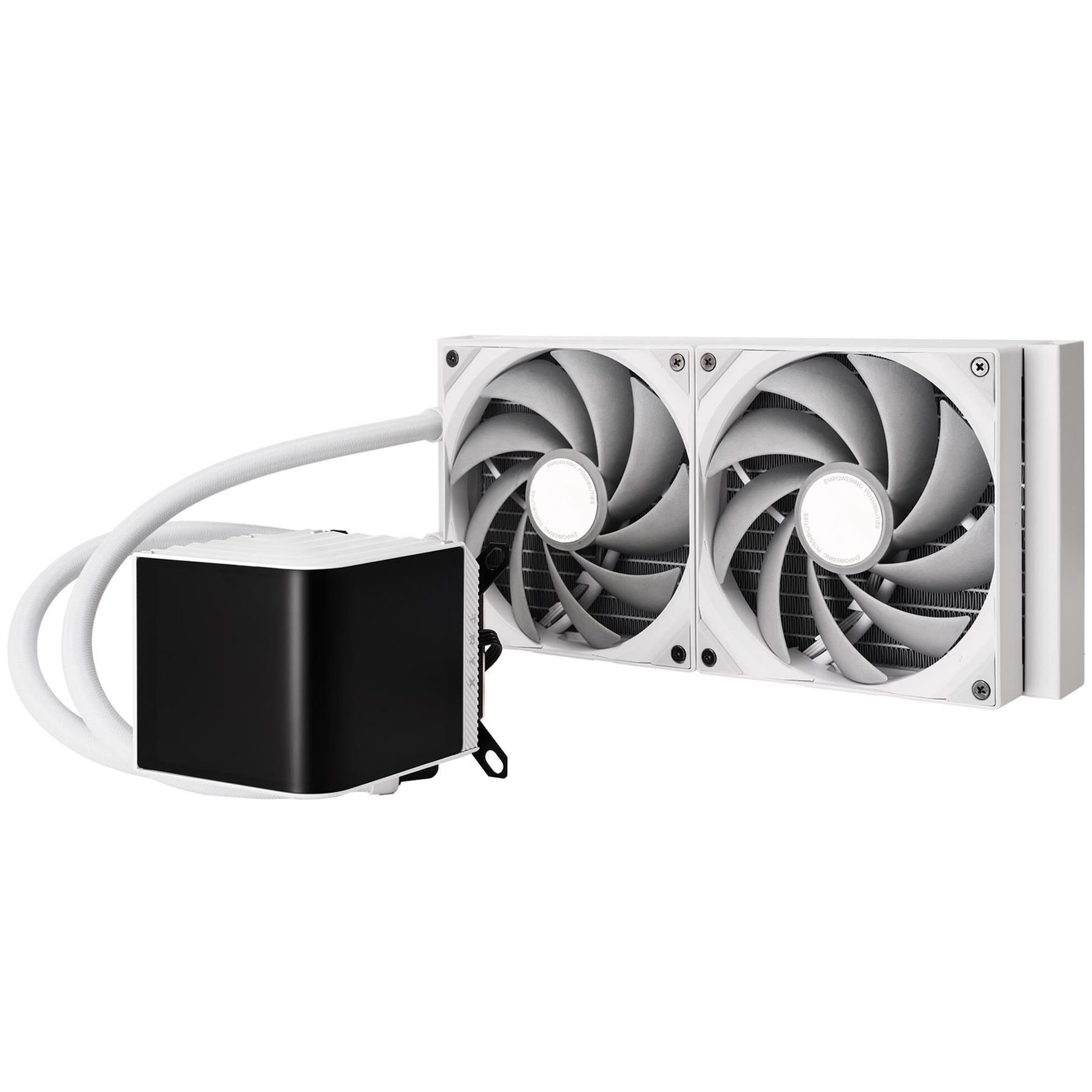 TRYX PANORAMA 280mm AIO Liquid Cooler, 3D-AMOLED Display - White