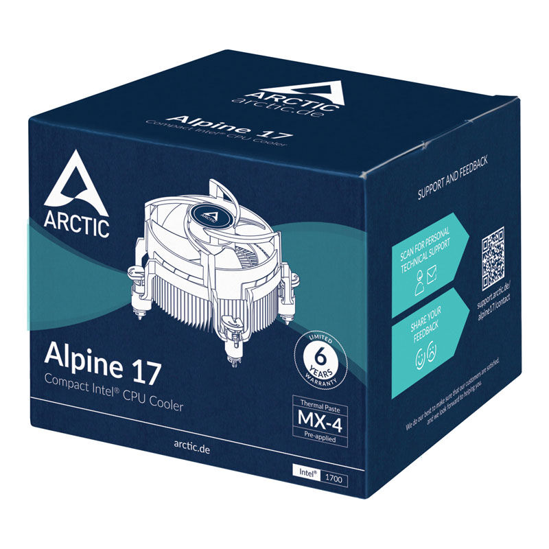 Arctic Alpine 17 CPU Cooler, Intel - 92mm