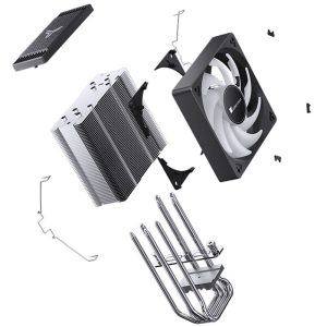 Jonsbo CR-1000 EVO CPU cooler, RGB - black