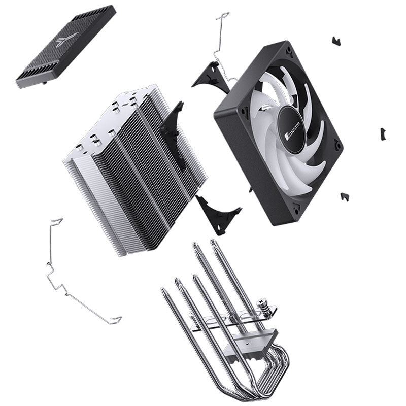 Jonsbo CR-1000 EVO CPU cooler, RGB - black