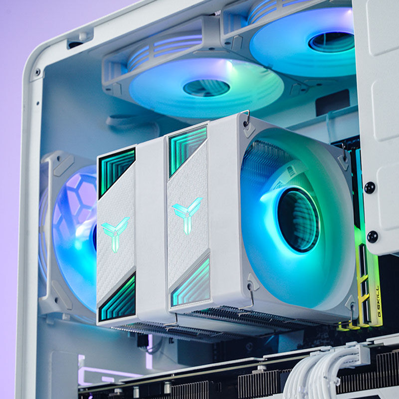 Jonsbo CR-3000 CPU cooler, ARGB - white
