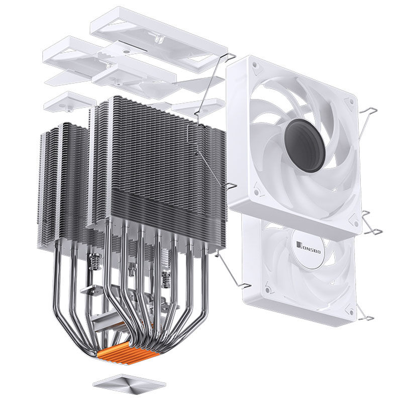 Jonsbo CR-3000 CPU cooler, ARGB - white